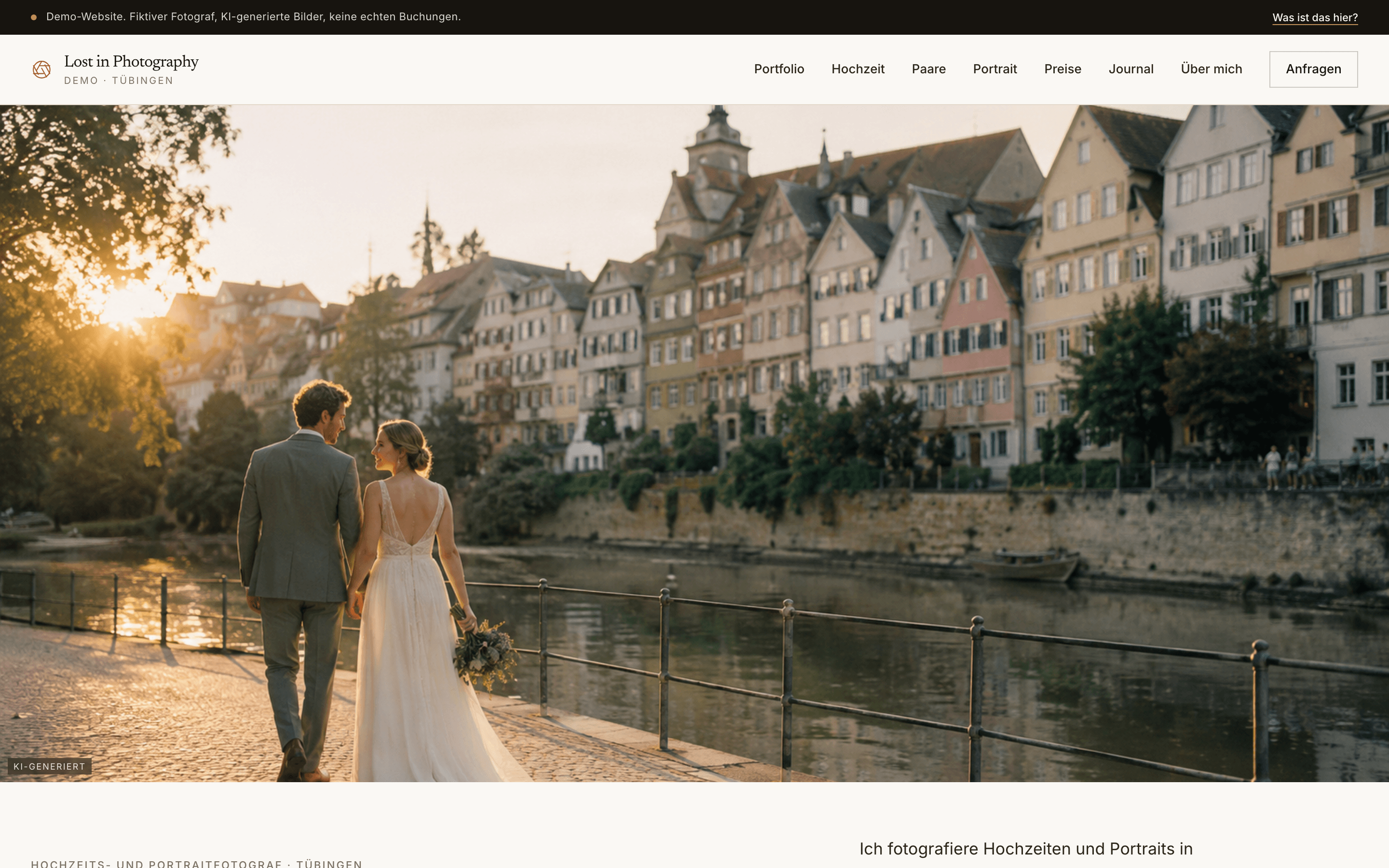 Screenshot der Website Lost in Photography